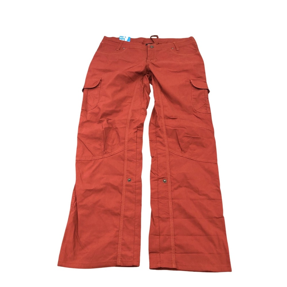 NWT Kuhl Splash Roll-Up Pants Womens 14 Red Picante Cargo Hiking Stretch UPF 50